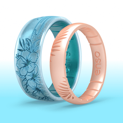 2-Ring Set - Etched Coastal Collection