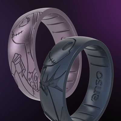 2-Ring Set - Jack Skellington and Sally